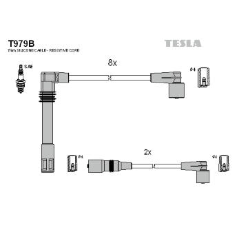 Sada zapaľovacích káblov TESLA T979B