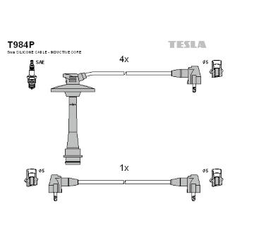 Sada kabelů pro zapalování TESLA T984P