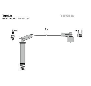 Sada kabelů pro zapalování TESLA T996B