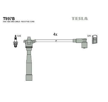 Sada kabelů pro zapalování TESLA T997B