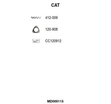 Katalyzator na sbernem potrubi FA1 MD000115