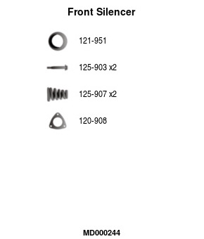 Predni tlumic vyfuku FA1 MD000244