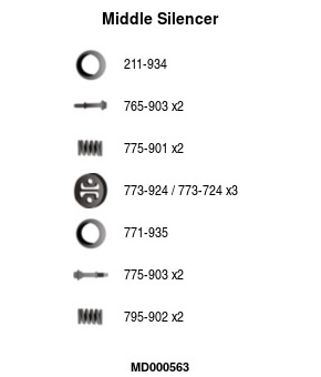 Stredni tlumic vyfuku FA1 MD000563