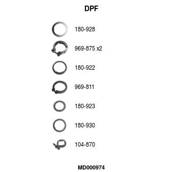 Filtr pevnych castic, vyfukovy system FA1 MD000974