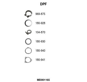 Filtr pevnych castic, vyfukovy system FA1 MD001165