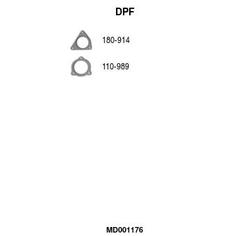 Filtr pevnych castic, vyfukovy system FA1 MD001176