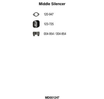 Střední tlumič výfuku FA1 MD001247