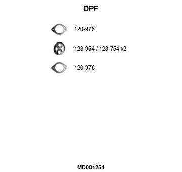 Filtr pevnych castic, vyfukovy system FA1 MD001254