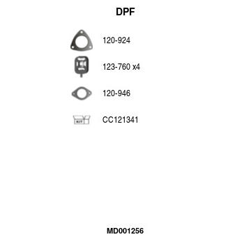 Filtr pevnych castic, vyfukovy system FA1 MD001256
