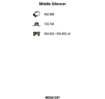 Stredný tlmič výfuku FA1 MD001297