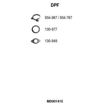 Filtr pevnych castic, vyfukovy system FA1 MD001415