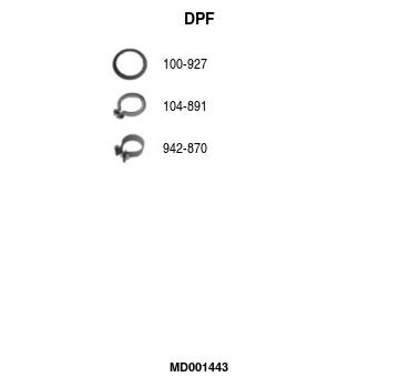 Filtr pevnych castic, vyfukovy system FA1 MD001443