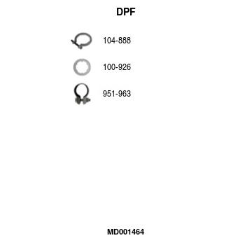 Filtr pevnych castic, vyfukovy system FA1 MD001464