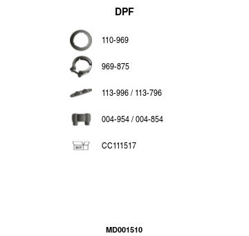 Filtr pevnych castic, vyfukovy system FA1 MD001510