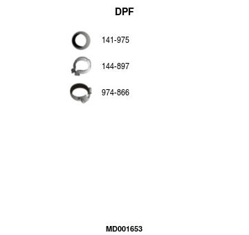 Filtr pevnych castic, vyfukovy system FA1 MD001653