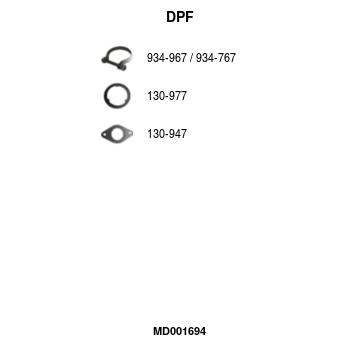 Filtr pevnych castic, vyfukovy system FA1 MD001694