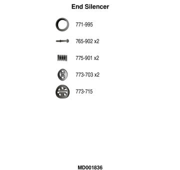 Zadni tlumic vyfuku FA1 MD001836