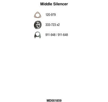 Střední tlumič výfuku FA1 MD001859