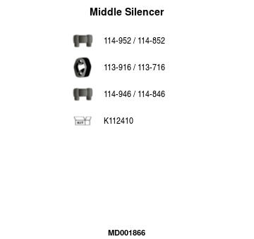 Stredni tlumic vyfuku FA1 MD001866