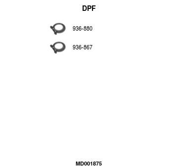 Filtr pevnych castic, vyfukovy system FA1 MD001875
