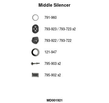 Stredný tlmič výfuku FA1 MD001921