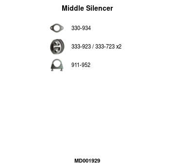 Stredný tlmič výfuku FA1 MD001929