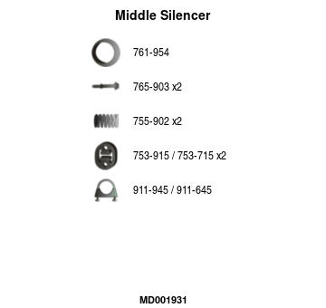 Stredni tlumic vyfuku FA1 MD001931