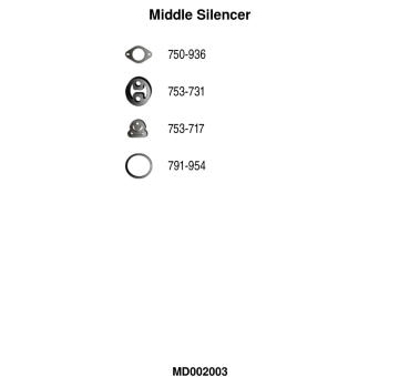 Stredný tlmič výfuku FA1 MD002003