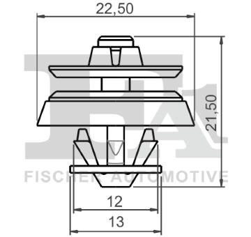 Klip, ozdobna / ochranna lista FA1 11-40034.5