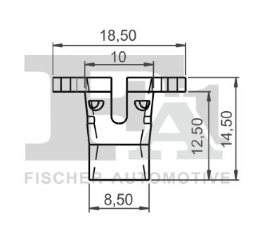 Klip, ozdobna / ochranna lista FA1 11-40131.5