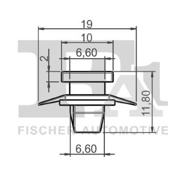 Klip, ozdobna / ochranna lista FA1 79-40073.25