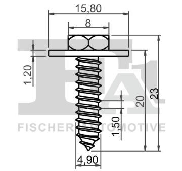 Klip, ozdobna / ochranna lista FA1 89-70005.5