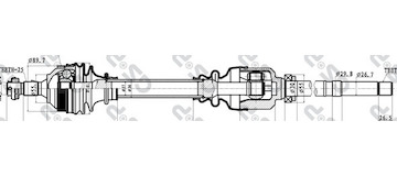 Hnací hřídel GSP 245153