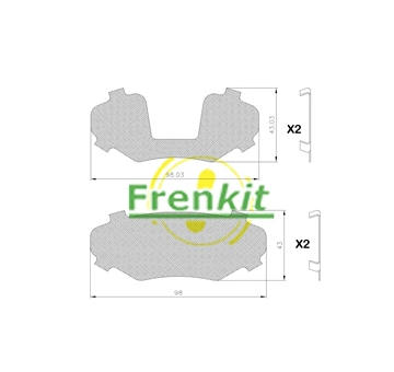 Protihluková folie, brzdové oblożení (posunovací deska) FRENKIT 940026