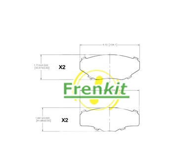 Protihluková folie, brzdové oblożení (posunovací deska) FRENKIT 940052