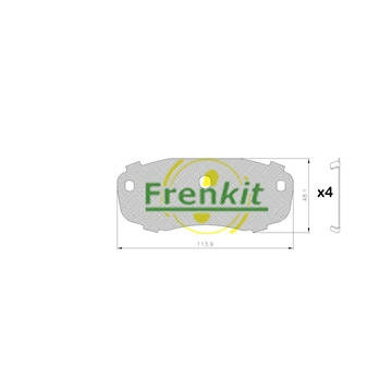Protihluková folie, brzdové oblożení (posunovací deska) FRENKIT 940055