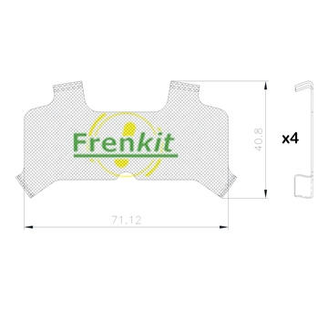 Protihluková folie, brzdové oblożení (posunovací deska) FRENKIT 940095