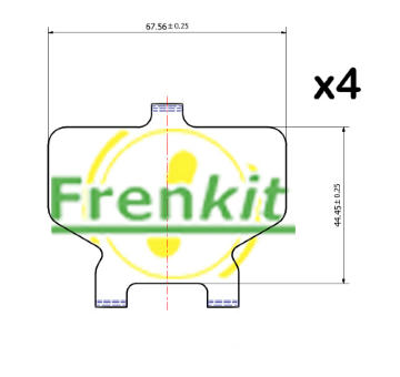Protihluková folie, brzdové oblożení (posunovací deska) FRENKIT 940109