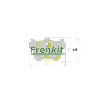Protihluková folie, brzdové oblożení (posunovací deska) FRENKIT 940125