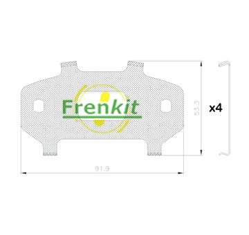 Fólia proti pískaniu, brzdové oblożenie(nosná platňa) FRENKIT 940146