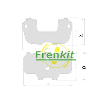 Protihluková folie, brzdové oblożení (posunovací deska) FRENKIT 940176