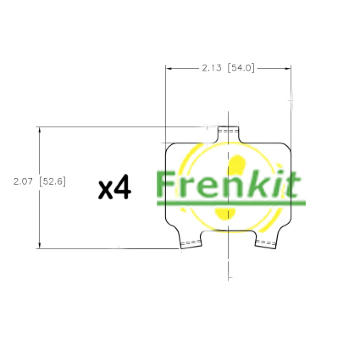 Protihluková folie, brzdové oblożení (posunovací deska) FRENKIT 940194