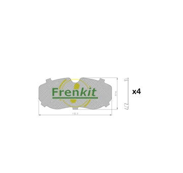 Protihluková folie, brzdové oblożení (posunovací deska) FRENKIT 940295