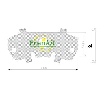 Protihluková folie, brzdové oblożení (posunovací deska) FRENKIT 940308