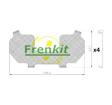 Protihluková folie, brzdové oblożení (posunovací deska) FRENKIT 940332