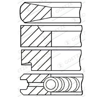Sada piestnych krúżkov GOETZE ENGINE 08-100100-00