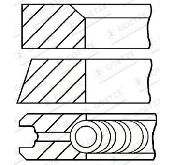 Sada pístních kroužků GOETZE ENGINE 08-101600-00