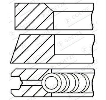 Sada pístních kroužků GOETZE ENGINE 08-104100-00