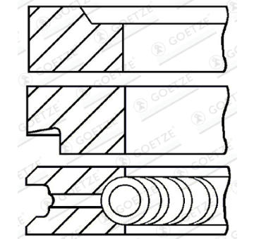 Sada pistnich krouzku GOETZE ENGINE 08-107100-00
