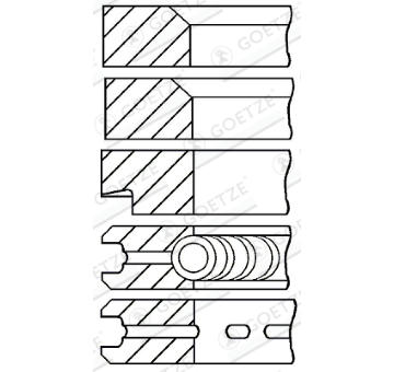Sada pistnich krouzku GOETZE ENGINE 08-107200-00